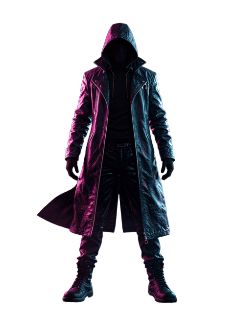XON Casino futuristischer Cyberpunk-Charakter mit Neon-Beleuchtung