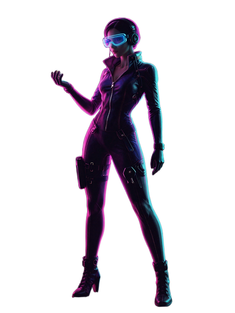XON Casino futuristischer Charakter mit holographischer Slot-Projektion